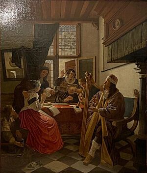 Cornelis de Man Musical Company in an Interior