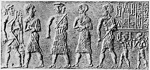 Cylinder seal of the scribe Kalki (photograph)
