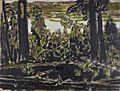 David Milne Painting Place Brown and Black