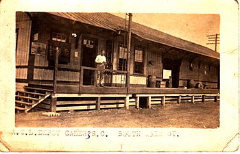Cades Depot, Cades, SC, station agent D. J. Kirton, ~1930s