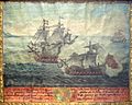 Ex Voto of a Naval Battle between a Turkish ship from Alger and a ship of the Order of Malta under Langon 1719