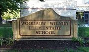 Fencepost Limestone Woodrow Wilson Elementary School, Manhattan, Kansas 20180829