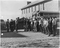 First 29 Navajo U.S. Marine Corps code-talker recruits being sworn in at Fort Wingate, NM. - NARA - 295175