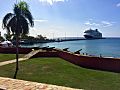 Fort Frederik, St. Croix, USVI -- SW view from seawall cannons