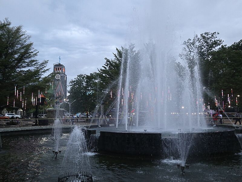 Gaston Park fountain sunset (Capistrano, Cagayan De Oro City; 12-06-2023)