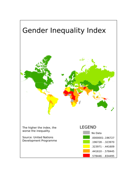 Gender Inequality Index Map