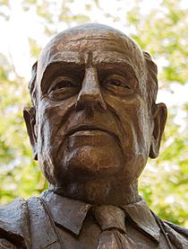 Head of sculpture of Manuel Fraga Iribarne