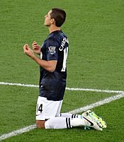Javier Hernandez praying