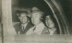 Jose P. Laurel with Benigno Aquino and Jorge B. Vargas