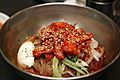 Korean hot and spicy cold buckwheat noodles with raw fish-Hoe naengmyeon-01