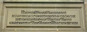 Leith War Memorial inscription
