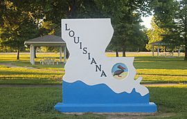 Louisiana welcome sign at Madison Parish visitor center IMG 7059