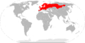 Mapa Microtus agrestis