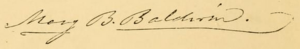 Mary Briscoe Baldwin signature