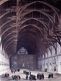 Microcosm of London Plate 094 - Westminster Hall (tone)