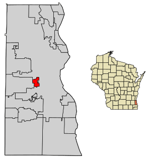 Location of West Milwaukee in Milwaukee County, Wisconsin.