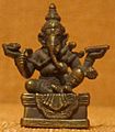 Miniature bronze Ganesha from India, 19th century, --Honolulu Academy of Arts--