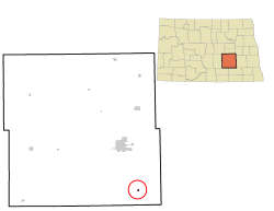 Location of Montpelier, North Dakota
