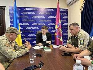 Nebraska State Sen. Tom Brewer meets with Zaporizhzhia Oblast Governor, Ivan Fedorov