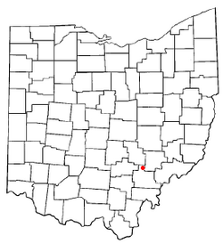 Location of Glouster, Ohio