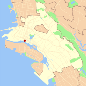 Location of Jack London Square in Oakland