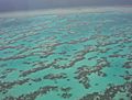 Part of Great Barrier Reef from Helicopter