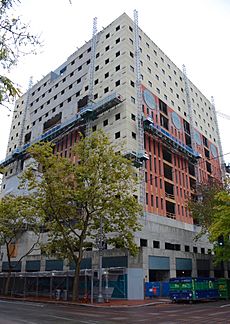 Portland Building undergoing reconstruction, October 2018