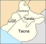 Provinces of the Tacna region in Peru