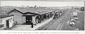 Pukekohe railway station in 1913