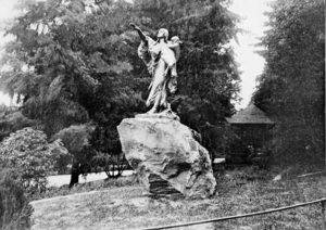 Sacagawea statue from Gaston's Centennial History of Oregon
