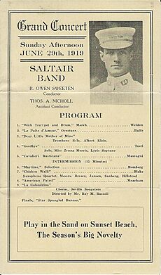 Saltair grand concert program 1919