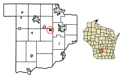 Location of North Freedom in Sauk County, Wisconsin.