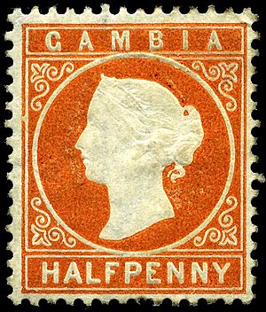 Stamp Gambia 1880 0.5p