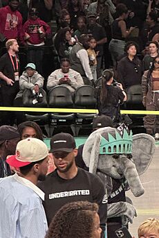 Stephen Curry wearing an shirt and hat for "Underrated"
