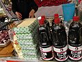 Takoyaki sauce on the stall by clanchou in Ueno Park, Tokyo