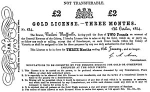 The Eureka Stockade Gold License