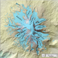 USGS Glaciers of Mount Adams Map