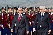Vice President Mike Pence and Montenegrin Prime Minister Duško Marković, August 1, 2017 (35953129460)