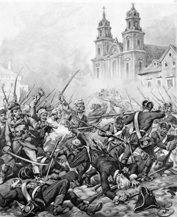 Warsaw insurrection 1794 by Juliusz Kossak