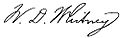 William Dwight Whitney signature