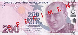 200 Türk Lirası front