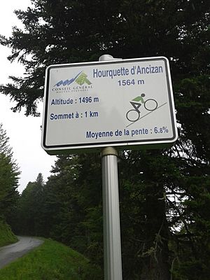 2015 Mountain pass cycling milestone – Hourquette d Ancizan Ancizan