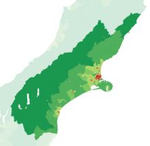 2023 NZ Census Population Density - Canterbury Region