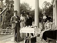 Afternoon tea at Strickland House 1898