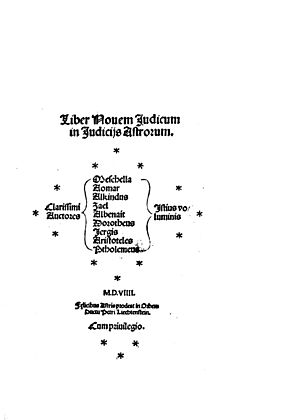 Al-Kindi, Abu Yusuf Ya Qub ibn Ishaq – Liber novem iudicum in iudiciis astrorum, 1509 – BEIC 1289632