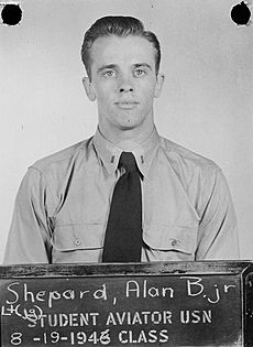 Alan Shepard as a student aviator - higher contrast