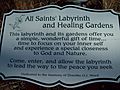 All Saints Labyrinth Sign Dec 08