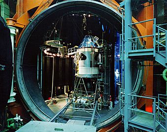 Apollo Command Service Module in vacuum chamber.jpg