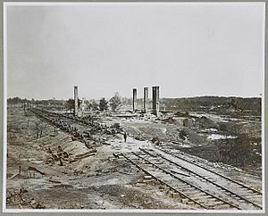 Atlanta, GA, 1864. Destruction of Hood's Ordnance train, Georgia Central Railroad.jpg