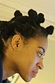 Bantu Knots 2 - hairstyle - model Gwyneth Ellis